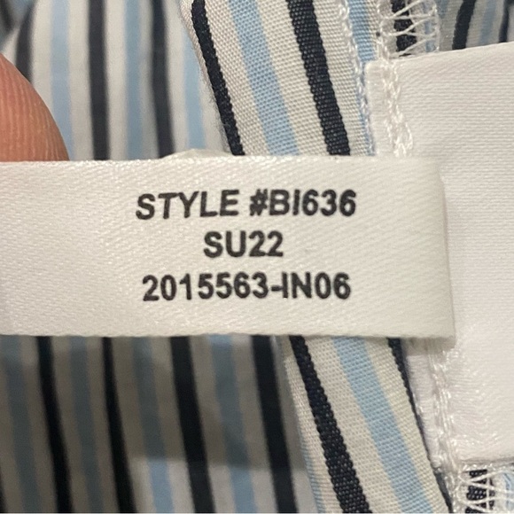 Jcrew Tie Back Tiered Midi Dress Stripes Blue - Picture 9 of 9